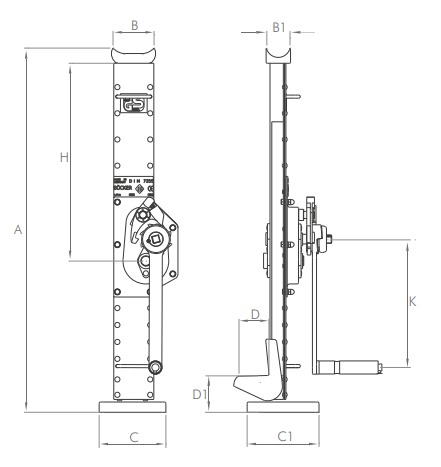 Dommekracht technische tekening