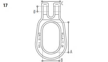 Containerhaken technische Zeichnung