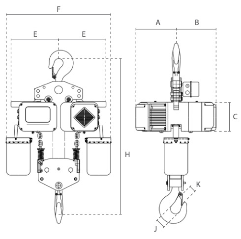 Technische tekening 10 ton