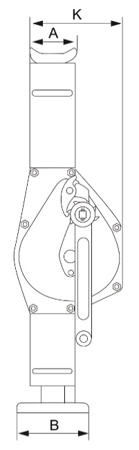 Technische tekening voorzijde