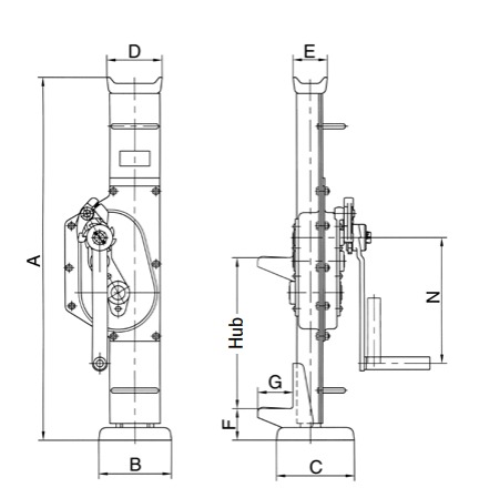 SJ technische tekening